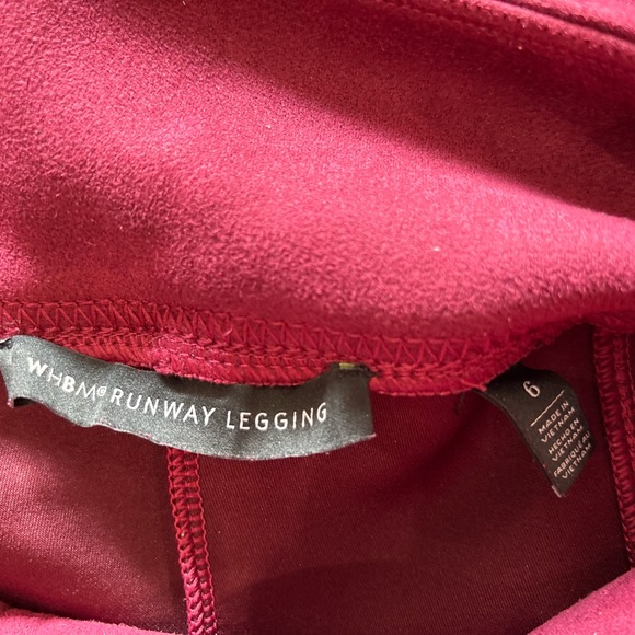 White House Black Market Deep Red Leggings - Picture 3 of 3